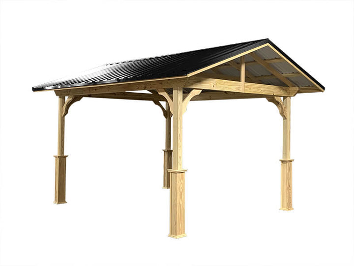 12 x 15 Pavilion in a Box with Black Metal Roof