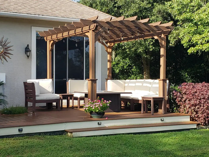 10 x 12 Pergola in a Box with Outdoor Furniture