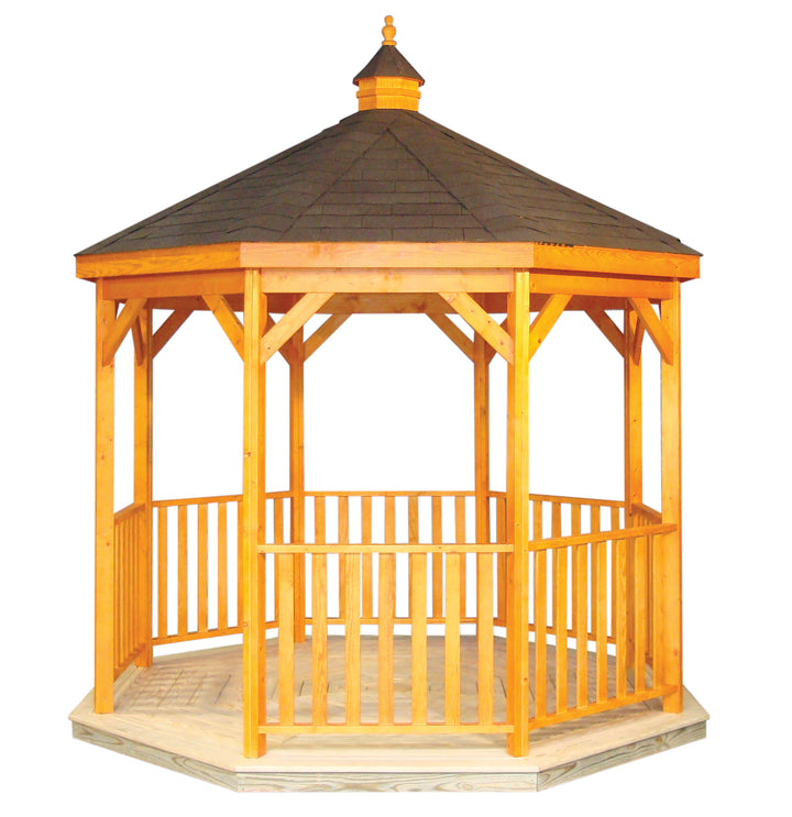 10 Foot Wood Gazebo in a Box with Floor