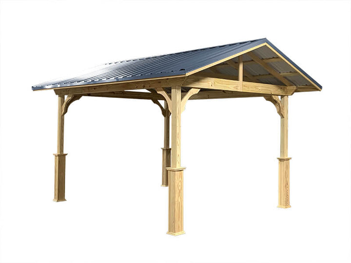 12 x 15 Pavilion in a Box with Slate Blue Metal Roof
